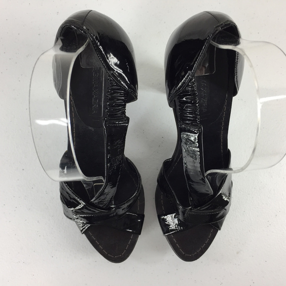 BCBGMaxazria 6 36 Black patent Leather Chunky heel - Picture 4 of 7